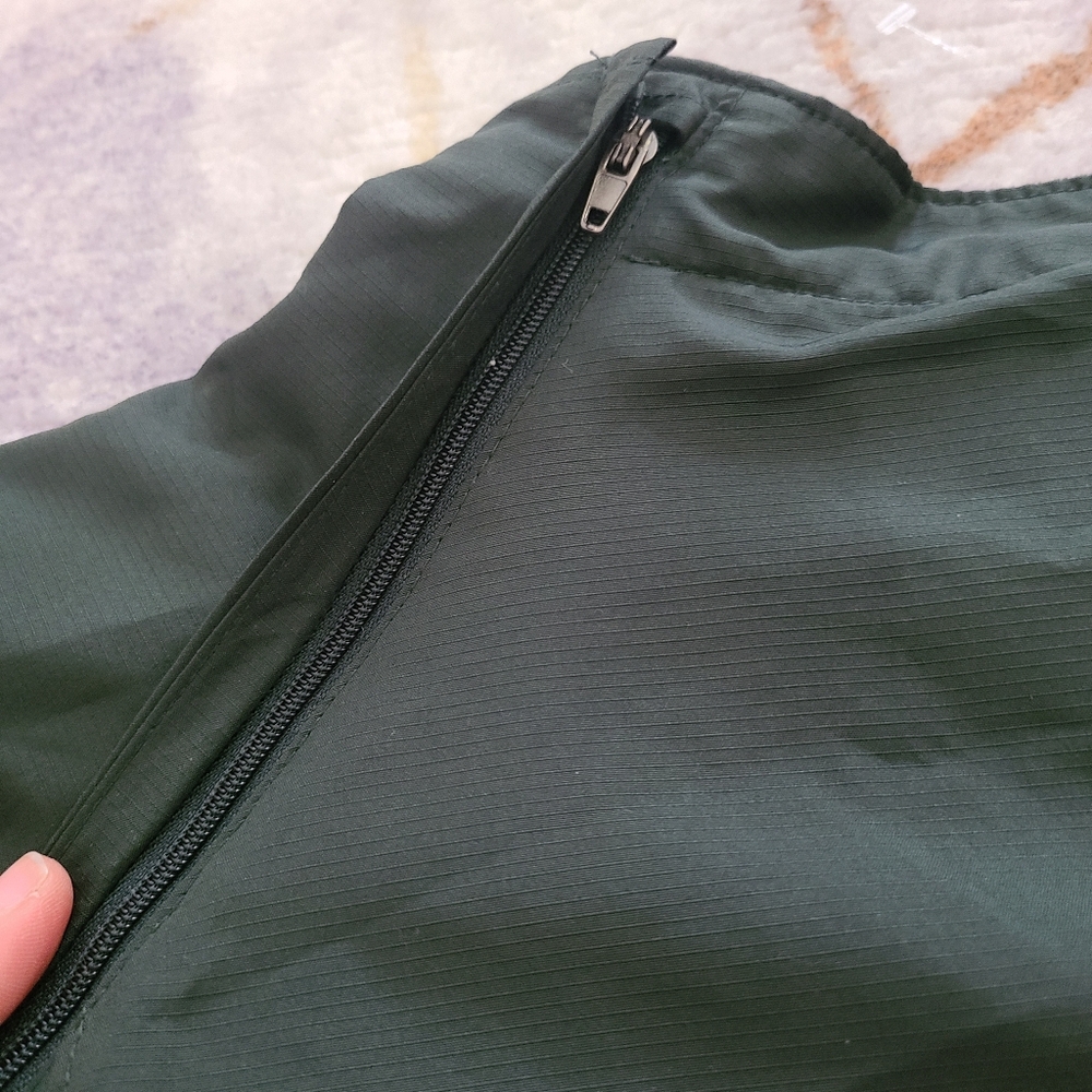 Majestic Athletic Adult Cool Base Convertible Gamer Jacket Windbreaker XL Green - Picture 6 of 12